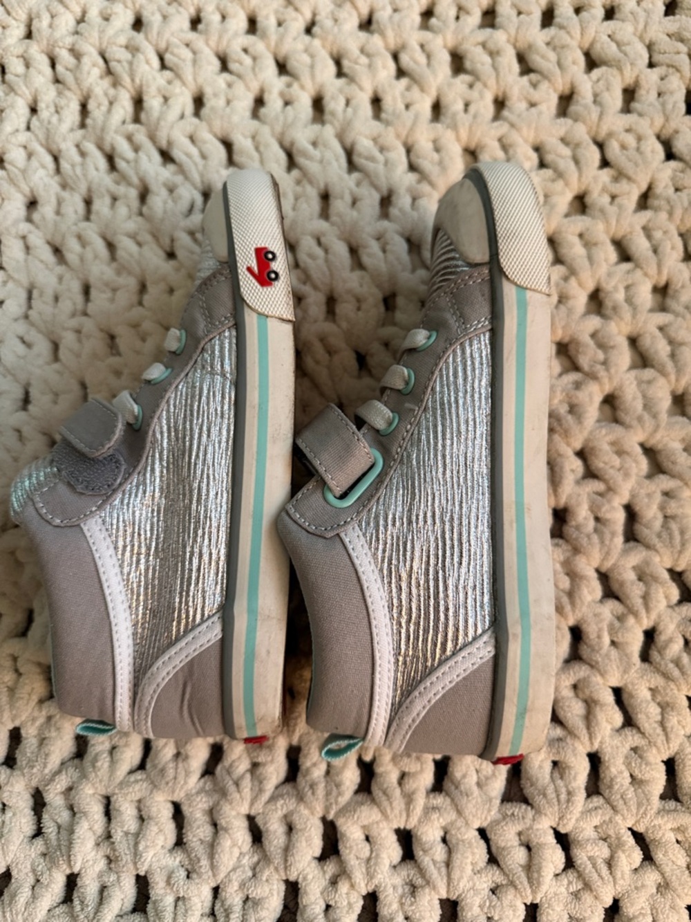 See Kai run Silver Metallic Velcro Sneakers - Picture 3 of 6